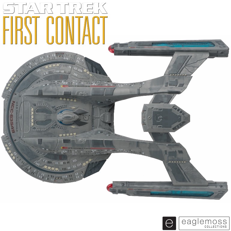 Eaglemoss Star Trek First Contact USS Thunderchild XL Ship, Razors Edge Collectibles